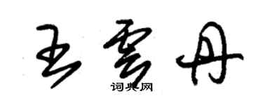 朱錫榮王雲丹草書個性簽名怎么寫