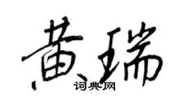 王正良黃瑞行書個性簽名怎么寫