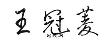 駱恆光王冠菱行書個性簽名怎么寫