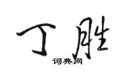 駱恆光丁勝行書個性簽名怎么寫
