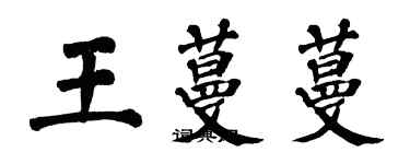 翁闓運王蔓蔓楷書個性簽名怎么寫