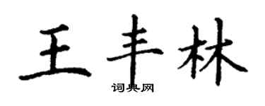 丁謙王豐林楷書個性簽名怎么寫