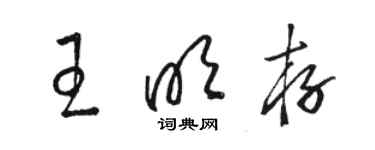 駱恆光王明存草書個性簽名怎么寫