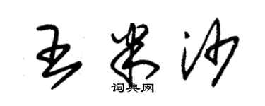 朱錫榮王米沙草書個性簽名怎么寫