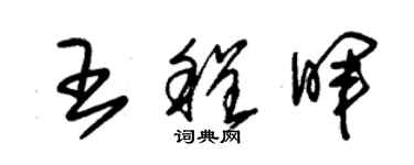 朱錫榮王程暉草書個性簽名怎么寫