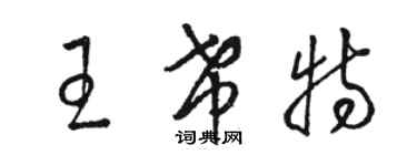 駱恆光王希特草書個性簽名怎么寫