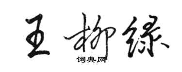 駱恆光王柳綠行書個性簽名怎么寫