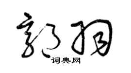 曾慶福郭羽草書個性簽名怎么寫