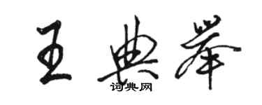 駱恆光王典舉行書個性簽名怎么寫