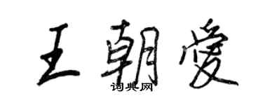 王正良王朝愛行書個性簽名怎么寫