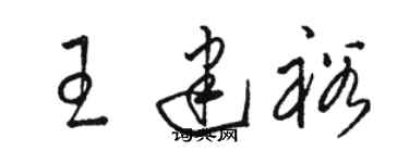 駱恆光王建裕草書個性簽名怎么寫