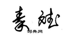 朱錫榮秦斌草書個性簽名怎么寫