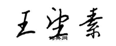 王正良王望素行書個性簽名怎么寫