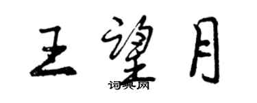 曾慶福王望月行書個性簽名怎么寫