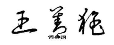 曾慶福王善猛草書個性簽名怎么寫