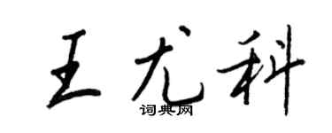 王正良王尤科行書個性簽名怎么寫