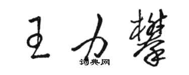 駱恆光王力攀草書個性簽名怎么寫