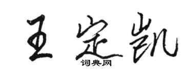 駱恆光王定凱行書個性簽名怎么寫