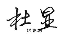 駱恆光杜顯行書個性簽名怎么寫