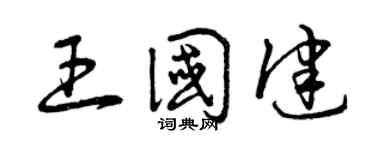 曾慶福王國健草書個性簽名怎么寫
