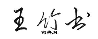 駱恆光王竹書行書個性簽名怎么寫