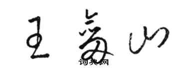 駱恆光王劍山草書個性簽名怎么寫