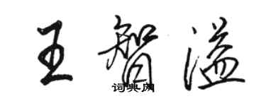 駱恆光王智溢行書個性簽名怎么寫