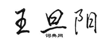 駱恆光王旦陽行書個性簽名怎么寫