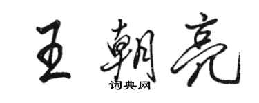 駱恆光王朝亮行書個性簽名怎么寫