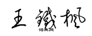 梁錦英王鐵楓草書個性簽名怎么寫