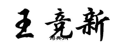胡問遂王競新行書個性簽名怎么寫