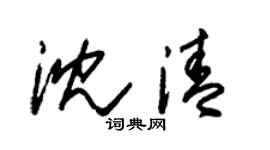 朱錫榮沈清草書個性簽名怎么寫