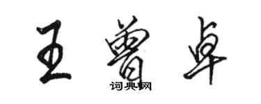 駱恆光王曾卓行書個性簽名怎么寫