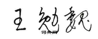 駱恆光王勉魏草書個性簽名怎么寫