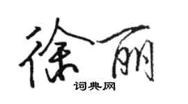 駱恆光徐麗行書個性簽名怎么寫