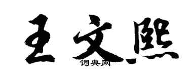 胡問遂王文熙行書個性簽名怎么寫