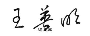 駱恆光王英明草書個性簽名怎么寫