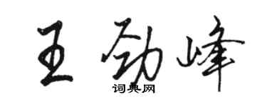 駱恆光王勁峰行書個性簽名怎么寫