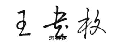 駱恆光王書枚草書個性簽名怎么寫