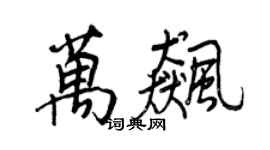王正良萬飈行書個性簽名怎么寫