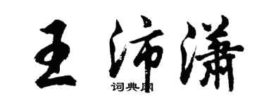 胡問遂王沛瀟行書個性簽名怎么寫