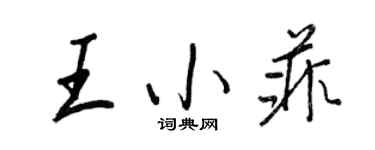 王正良王小菲行書個性簽名怎么寫
