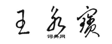 駱恆光王永寶草書個性簽名怎么寫