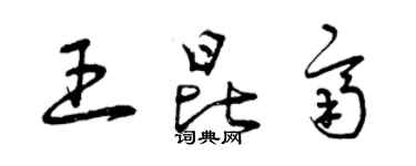 曾慶福王昆齊草書個性簽名怎么寫