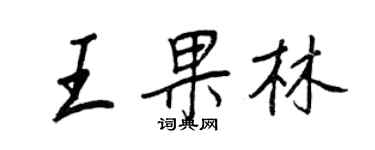 王正良王果林行書個性簽名怎么寫