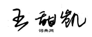 朱錫榮王甜凱草書個性簽名怎么寫