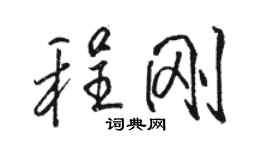 駱恆光程剛行書個性簽名怎么寫