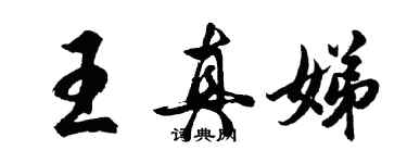 胡問遂王真娣行書個性簽名怎么寫