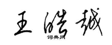 梁錦英王皓越草書個性簽名怎么寫