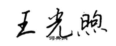 王正良王光煦行書個性簽名怎么寫